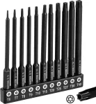 Torx S2 otsikute komplekt, 100 mm, legeeritud teras