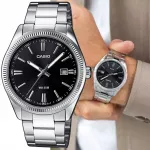 Meeste k&auml;ekell Casio MTP-1302PD-1A1V, h&otilde;bedane, k&auml;ev&otilde;rul