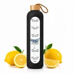 750 ml klaasist joogipudel silikon&uuml;mbrisega motivatsioonilise m&otilde;&otilde;tejaga