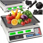 Juhtmevabad elektroonilised kaalud LCD-ekraaniga, 40 kg, laetavad