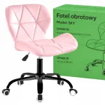 Kontoritool, velvetist, roosa, p&ouml;&ouml;rleva alusega