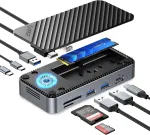 USB-C dokipeatus 10in1 M.2 SSD, HDMI 4K, 100W PD, Gigabitiga