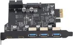 PCIe laienduskaart 5 USB 3.2 Gen 2 &uuml;hendusega (3xA, 2xC)