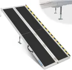 Kokkupandav alumiiniumist ratastooli ramp LIEKUMM, 304 cm, 300 kg