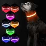 LED koera kaelarihm, suurus L, 48&ndash;60 cm, RGB valgus, 7 v&auml;rvi, 8 USB režiimi