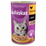 M&auml;rg kassitoit WHISKAS kanakastmes, 400 g