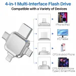 USB m&auml;lupulk 2 TB, 4-in-1, USB 3.0, iPhone, Android, Windows
