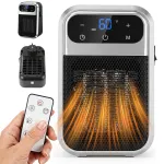 Elektriline 800W radiaator ventilaatori ja LED-iga, mini suuruses