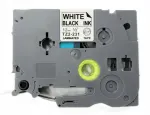 Brother TZ-231 / TZe-231 liimiribad, 12 mm, valge musta tekstiga