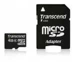 micro SD kaart TRANSCEND 4 GB SDHC Class 4