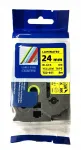 Isekleepuv lint Brother TZ-651, TZe-651, 24 mm, kollane musta tekstiga