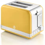 Swan Retro kollane kahe ristikuga v&otilde;ileivatoster 815 W