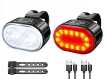 Jalgratta lampe komplekt USB, esituled ja tagatuled