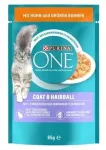 Purina ONE m&auml;rg kassitoit kanaliha ja karvapallide v&auml;hendamiseks, 85 g