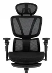 Ergonoomiline kontoritool Hell's Chair HC-1044, must, kangas