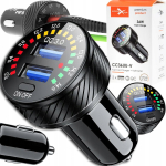 Autolaadija 2 x USB, Quick Charge 3.0, 36W, pingeindikaatoriga