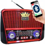 Kaasaskantav retro raadio Bluetoothi, USB ja p&auml;ikesepatareiga