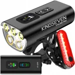 Jalgratta LED-valgustite komplekt, 2000 lm, 10000 mAh, esi- ja tagumine