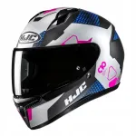 Motomatkuri kiiver HJC C10 ASPA, must/hall