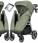 CARRELLO BRAVO SL Deluxe vanker, suured rattad, amortisaator, roheline