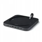 Alumiiniumist Satechi toetus ja USB-C hub Mac Mini jaoks, 3x USB-A, microSD/SD, k&otilde;rvaklappide pesa