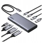 USB-C Ugreen HUB CM639, 2x HDMI, DP, 2x USB, 2x USB-C 3.2, 10Gbps, PD, 4K 60Hz