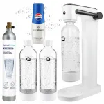 Gaseeritud vee valmistamise seade 2 veepudeliga ja SodaStream CO2 Pepsi kassettidega