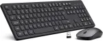 Traadita klaviatuur ja hiir, 2.4G, QWERTZ, must, saksa klaviatuur