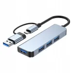 USB 3.0 jagaja kaasaskantav Type C multifunktsionaalne adapter
