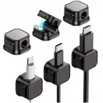 Isekleepuv magnetiline juhtmete ja USB-kaablite hoidja, 4 tk