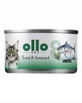 OLLO Cat No. 8 kassikonserv tuuni ja merevetikatega, 70 g