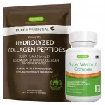 H&uuml;drol&uuml;&uuml;situd kollageeni peptiidide komplekt C-vitamiini PureWay-C bioflavonoididega