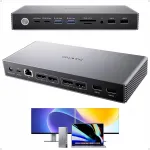 PULWTOP USB-C doksik 4K 60Hz, 2x HDMI, 2x DP, PD 85W/120W