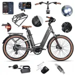 Mihogo Air Max elektrijalgratas, 900W, 48V 19,2Ah, 26", kuni 200 km, 40 km/h, rakendus+GPS