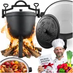 Emailitud malmpott, 11 l, l&otilde;kkeks v&otilde;i grillile