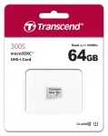 TRANSCEND 64GB 300s UHS-I U1 95MB/s MicroSDXC m&auml;lukaart
