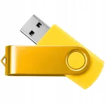 64 GB kollane TWISTER USB 2.0 m&auml;lupulk