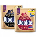 Woolite Keratin Mix pesukapslid tumedatele ja mustadele riietele, 2 x 33 tk
