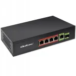 Qoltec v&otilde;rgul&uuml;liti, 4x RJ45, PoE, Fast Ethernet