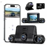 Auto videoregistraator 360&deg; HD esikaamera, tagakaamera ja sisekaameraga