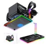 RGB LED jahutusjaam Steam koos 2 pultidega laadija ja 4 USB hoidikuga