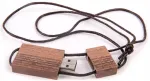 512 MB graveeritud puidust USB m&auml;lupulk paelaga