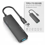 USB-C jagaja USB pistikute ja kaardilugejaga, MacBookile ja arvutile