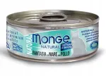 Pehme kassitoit MONGE NATURAL kanaliha ja kalaga, 80 g