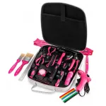 T&ouml;&ouml;riistakomplekt 68 osa Pink Compact naisterahvastele kohvris