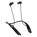 Traadita Bluetooth 5.0 kaelaklappide komplekt, veekindel, must