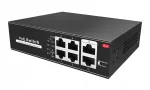 PoE v&otilde;rgul&uuml;liti, 6 pordiga (4 PoE, 2 LAN), 10/100 Mbps, 65W