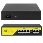 PoE v&otilde;rgul&uuml;liti, 4 porti, 100 Mb/s, 72 W, valvekaameratele