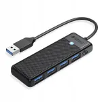 Orico USB jagaja, 4 pesa, USB-A 3.0, 5Gbps, must