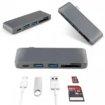 USB-C jaotur USB 3.0, SD, microSD, HDMI ja PD-ga, sobib MacBooki ja PC-le